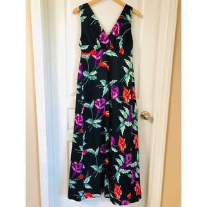 HILO HATTIES FLORAL SURPLICE MAXI SZ 10